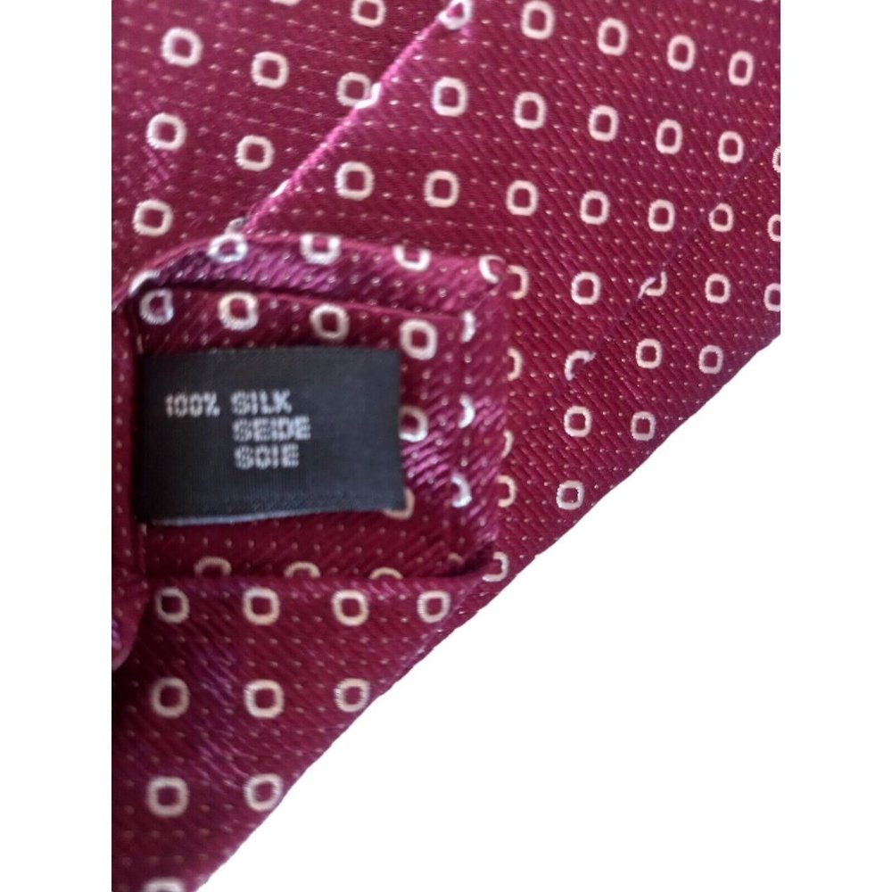 VAN LAACK Purple Geometric 100% Silk Tie 58"/ 3".1/2 NWOT - Picture 5 of 6